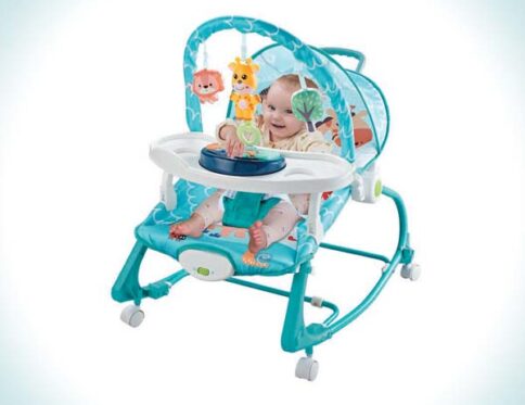 4 In 1 Multifunctional Dining Rocker with Wheel and Piano